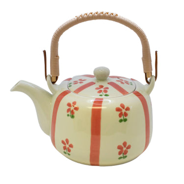 Peach Petals Teapot Japanese Dobin