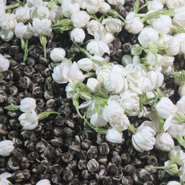 Scenting process for Jasmine Dragon Pearls