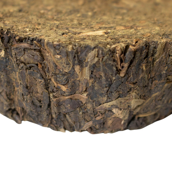 Side view compressed 100 Taels Dark Tea Cake