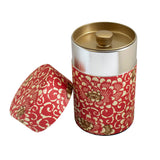 3.5 oz Red Flower Washi Tea Tin