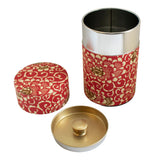 3.5 oz Red Flower Washi Tea Tin