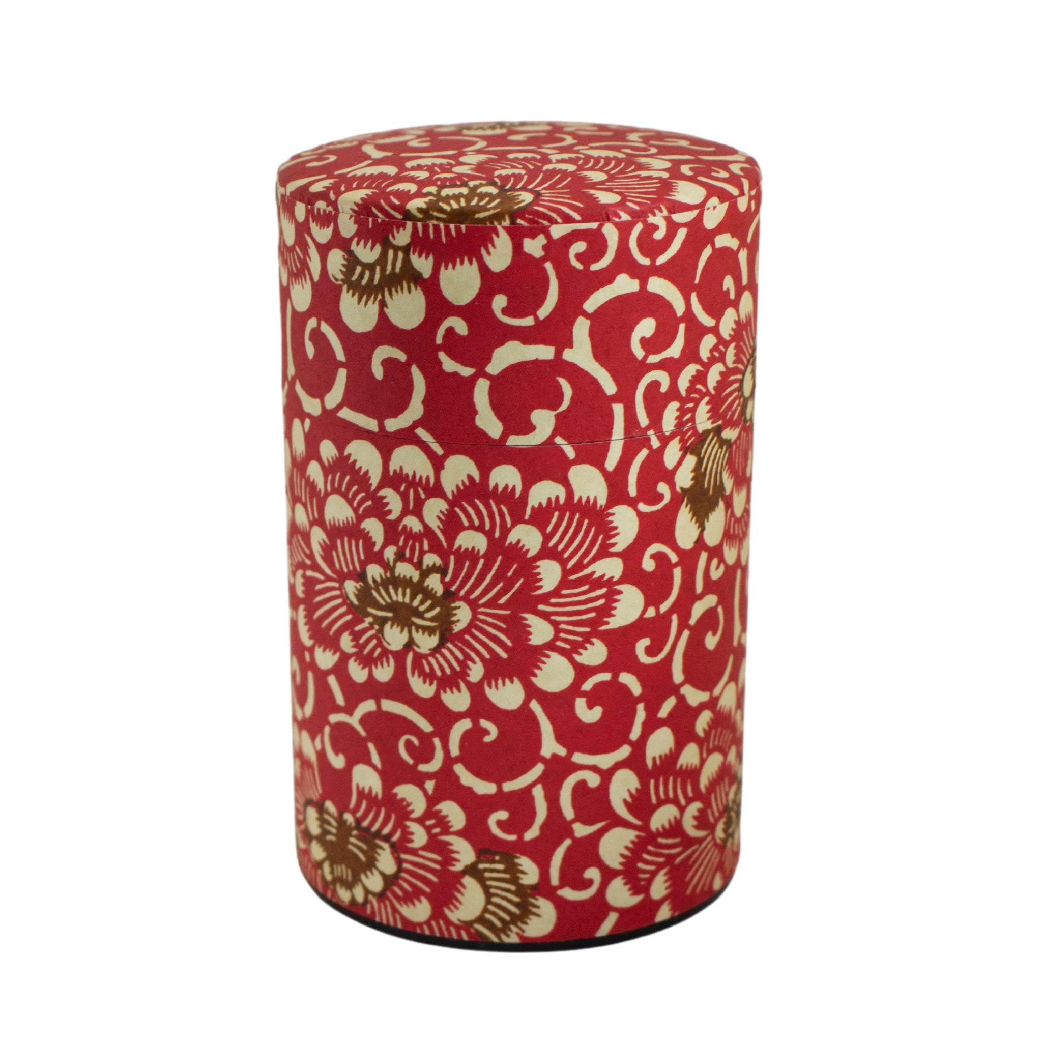 3.5 oz Red Flower Washi Tea Tin