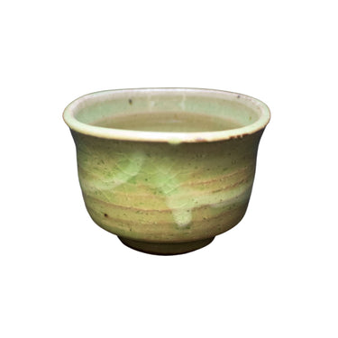 2oz Hakeme Green Teacup Yunomi