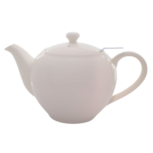 16.9 ounce English Garden Teapot Glossy White