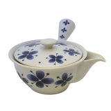 Blue Butterfly Teapot Japanese Kyusu
