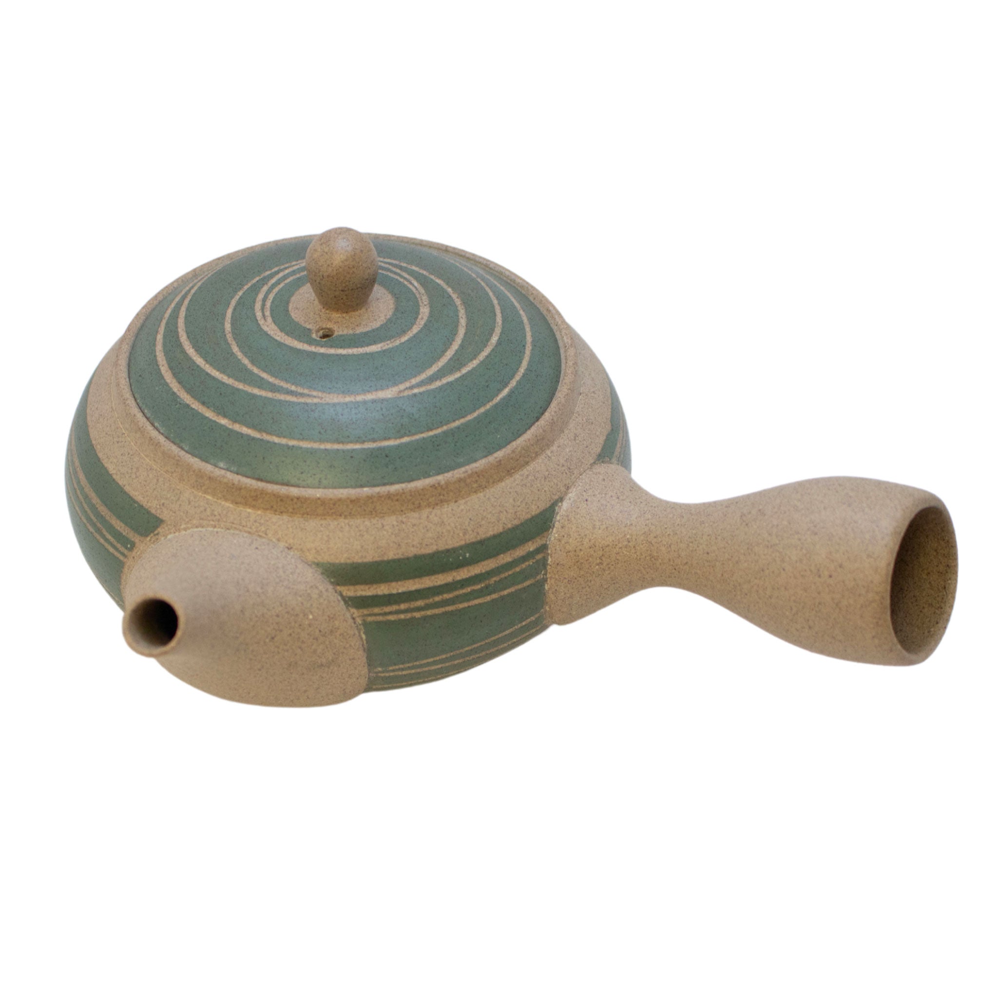 Green Swirl Tokoname Kyusu Japanese teapot