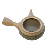 Green Swirl Tokoname Kyusu Japanese teapot with mesh strainer
