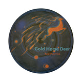 Gold Horse Deer raw puer cake wrapper artwork
