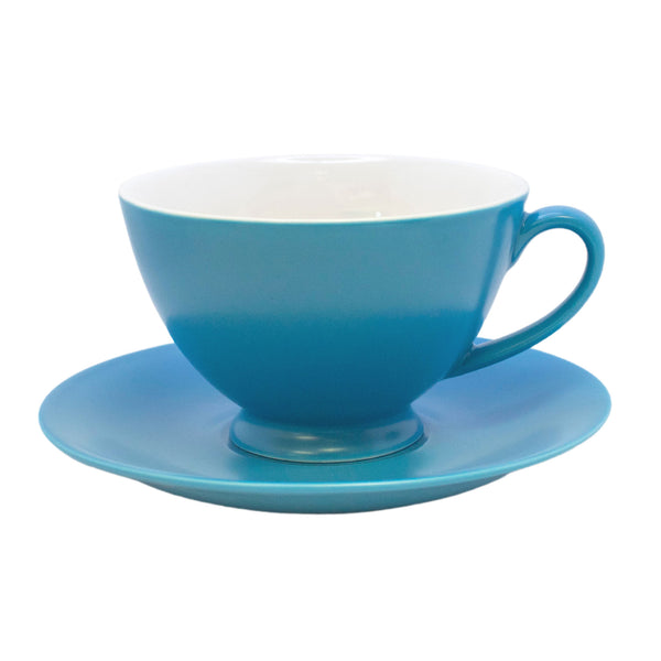 Country Cottage Cup & Saucer - Matte Blue
