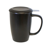 16 oz Matte Black Tea Time Infuser Mug