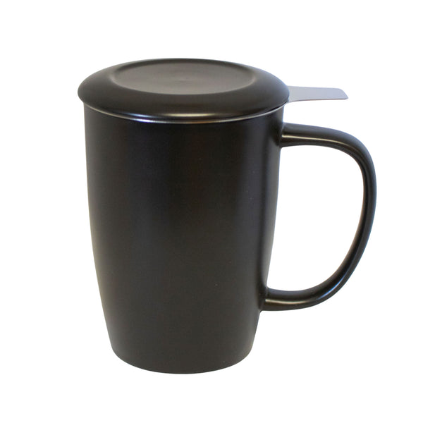 16 oz Matte Black Tea Time Infuser Mug