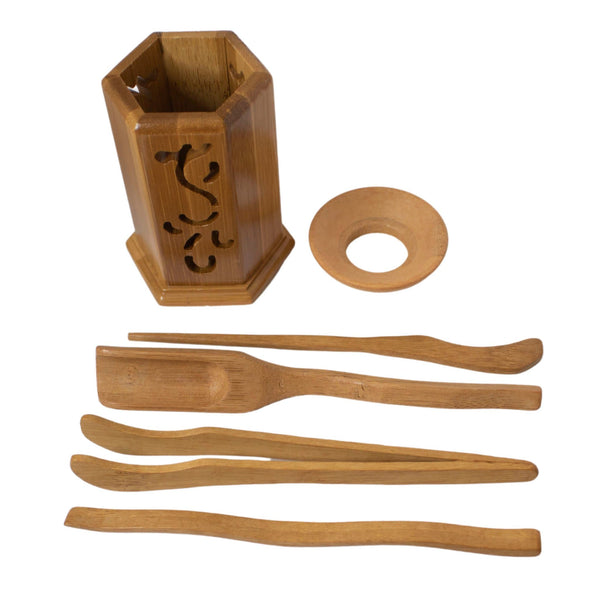 Gongfu tea utensil set and holder
