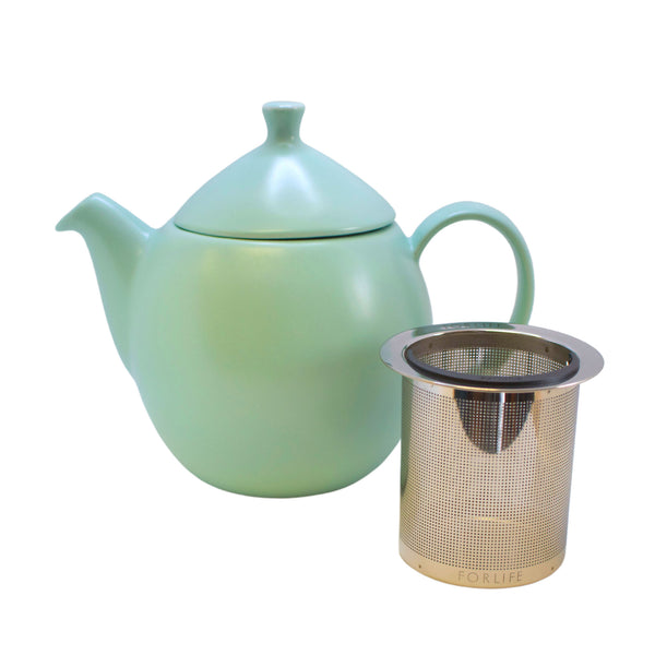 Dew Teapot 14 oz Minty Aqua with infuser