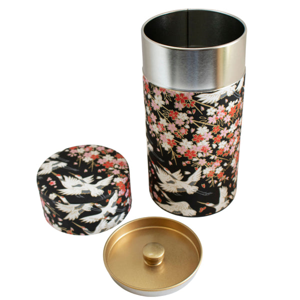 7oz Lucky Crane Washi Tea Tin