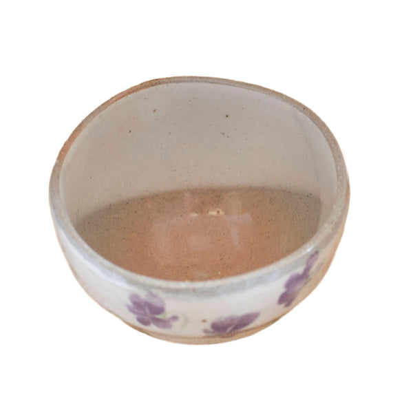 6oz Violet Flower Teacup Yunomi