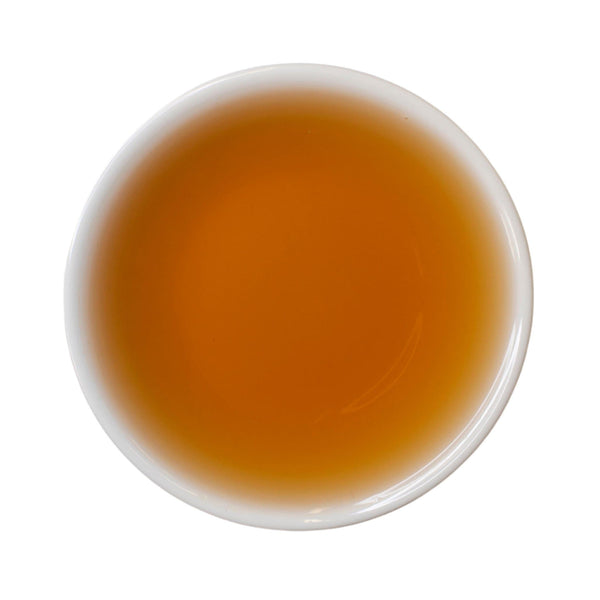 Steeped cup Scarlet O'Peara herbal tea