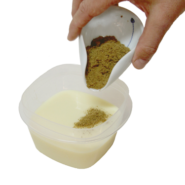 Adding TeaSource Chai Spice to Sweetened Condensed Milk