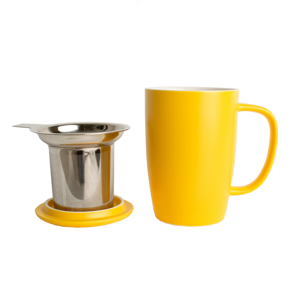 16 oz. Matte Yellow Porcelain Brew-in Mug